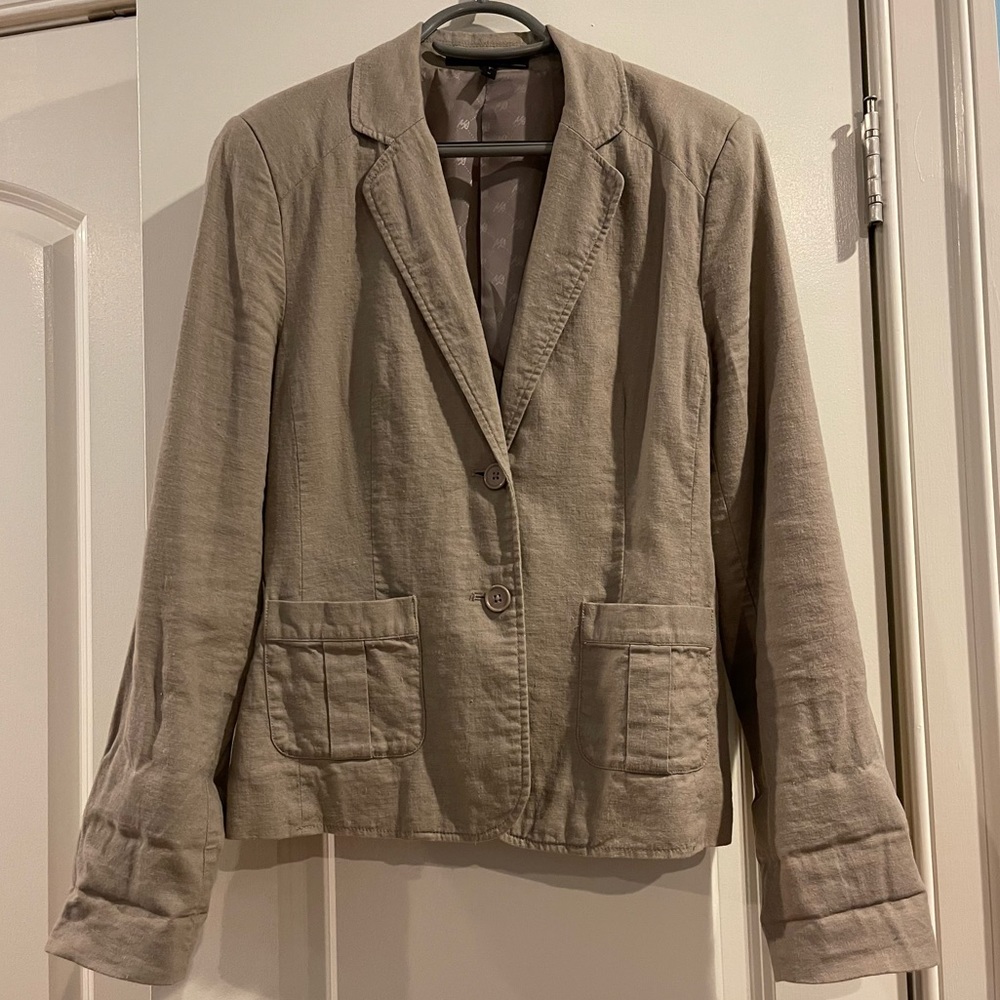 BCBGMaxazria Linen Blazer Jacket Size Medium - Picture 5 of 11